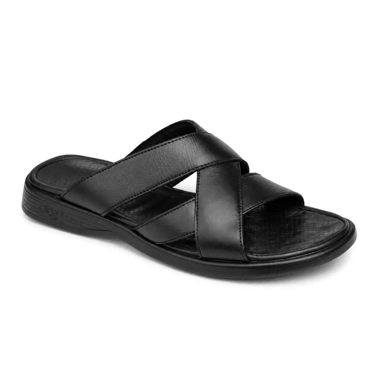 Sandale pour homme 216 noir cuir 